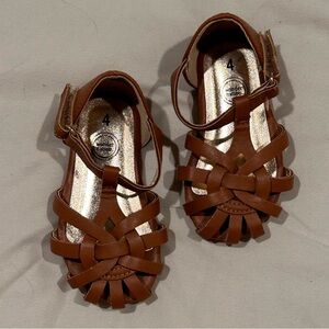 Brown Strappy Toddler Sandals